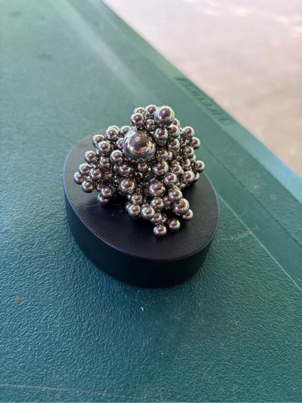 Source Unknown Silver Magnetic Sphere Cluster Puzzle